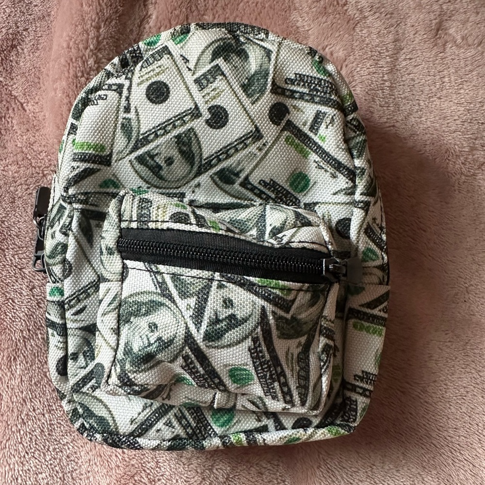 Stylish Mini Money Print Men's Backpack